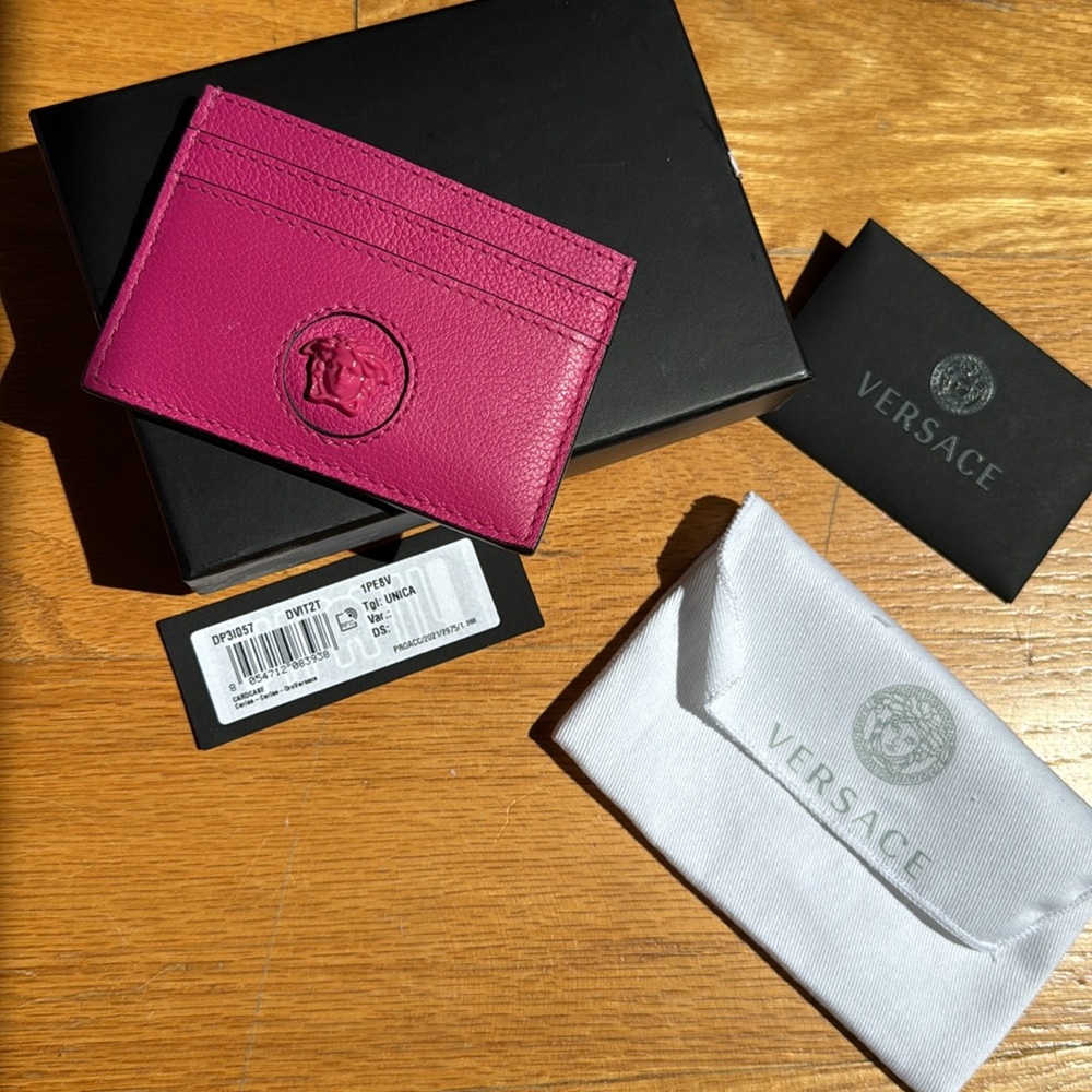 RARE authentic Hot Pink Versace card case
